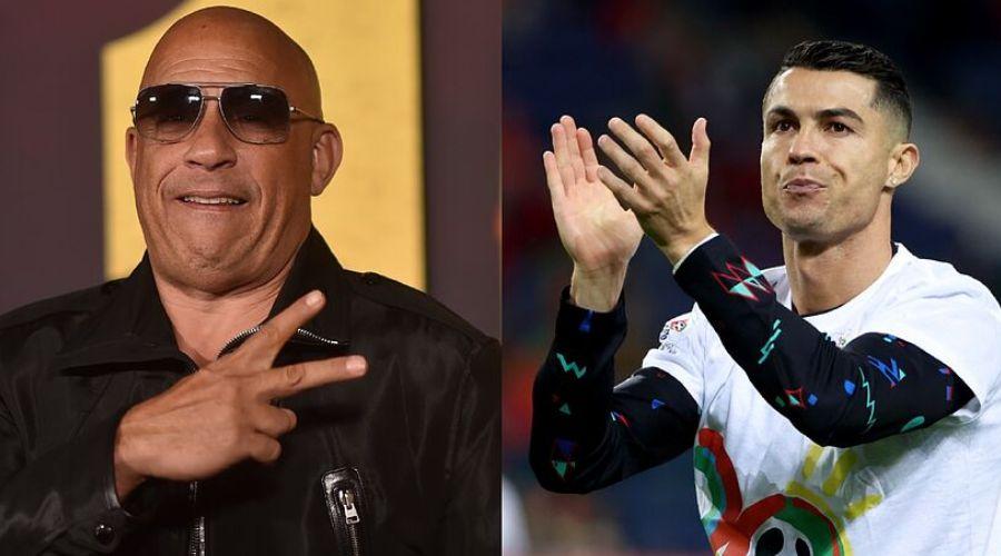 Cristiano Ronaldo meets Vin Diesel fast furious star of Hollywood