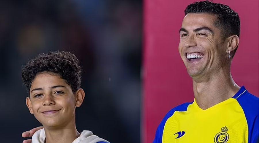 Guess Which Man Utd Star Cristiano Ronaldo’s Son Idolizes in His Homework