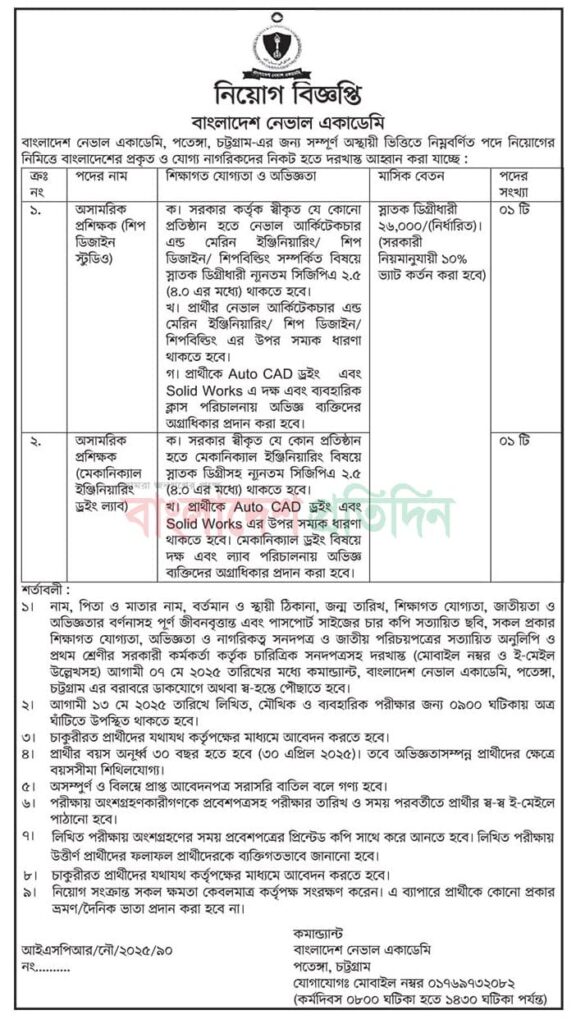 Navy Civil Job Circular